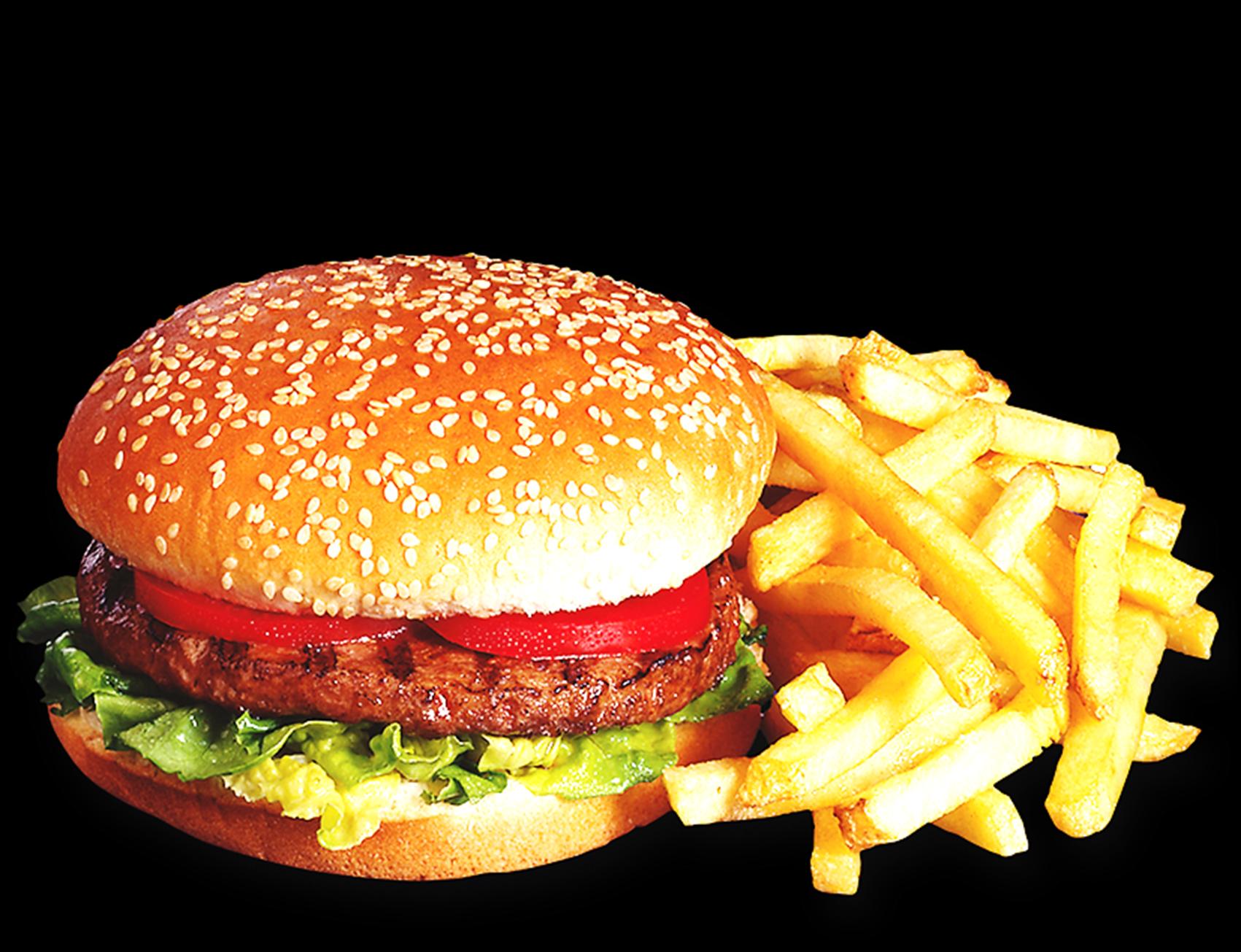 Order Hacienda Angus Burger with Fries food online from Hacienda Market & Grill store, Carson City on bringmethat.com