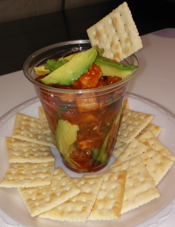 Order 12 oz. Fish & Shrimp Ceviche food online from Chinelos Mexican Food store, Littleton on bringmethat.com