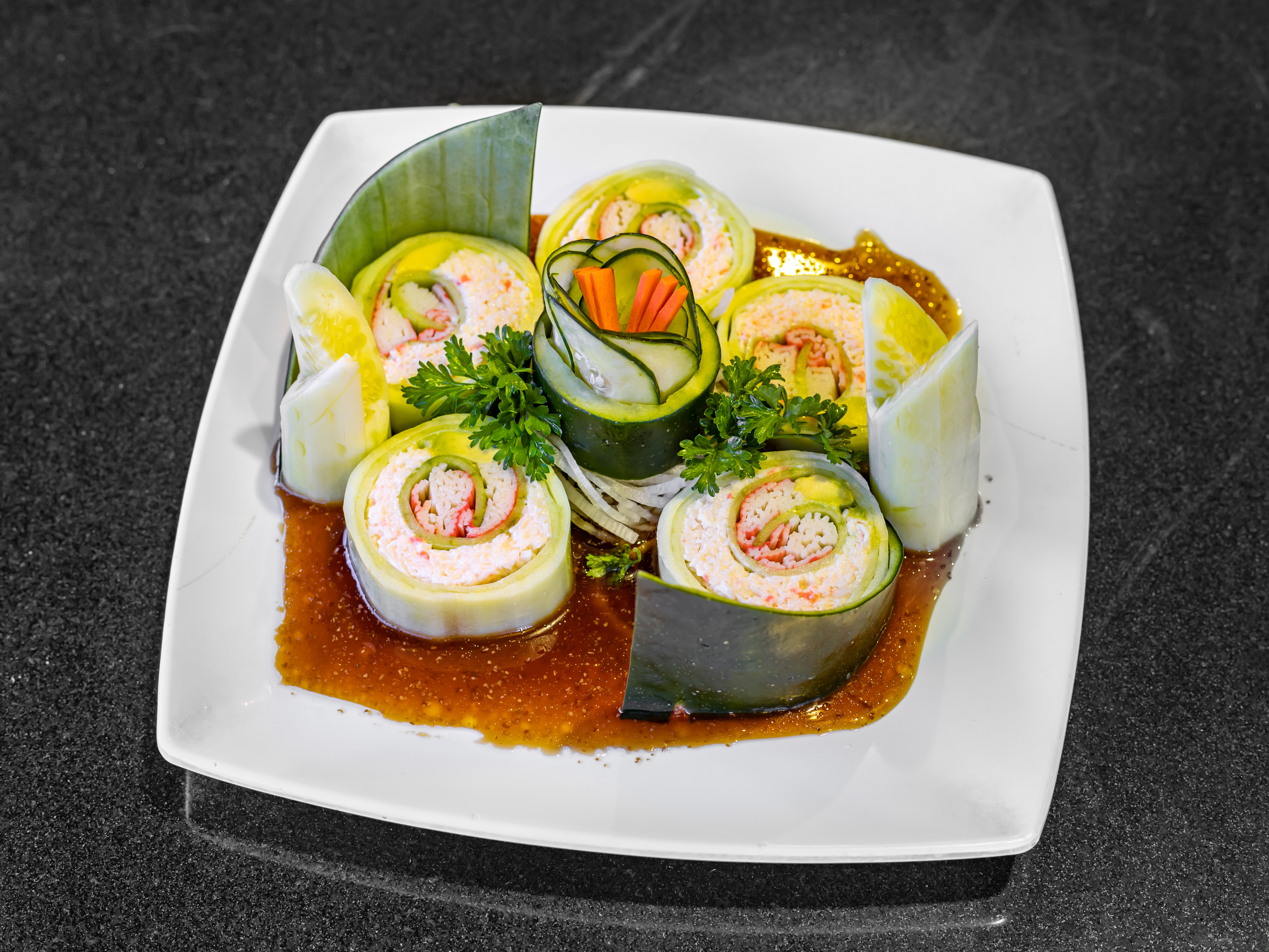 Order 5. Cucumber Special Roll food online from Love Oasis store, Hesperia on bringmethat.com
