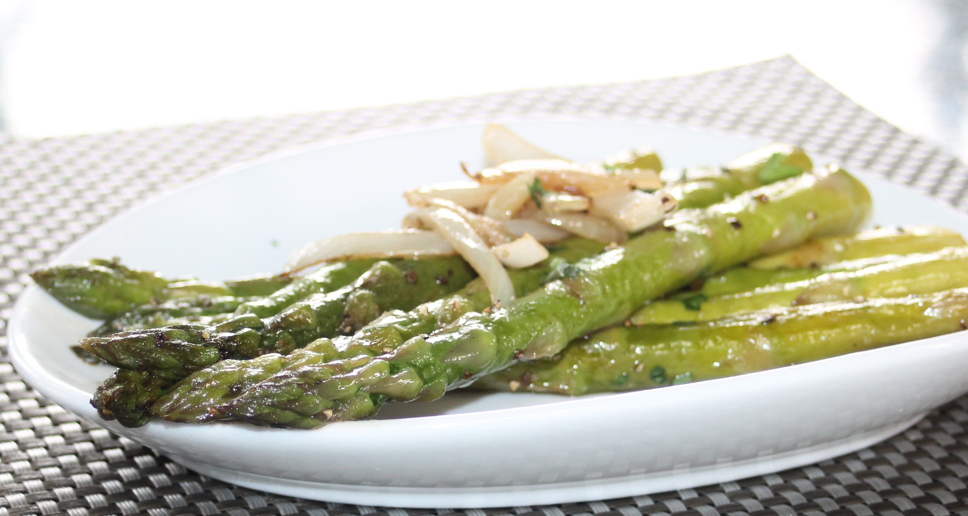 Order Sauteed Asparagus w. Garlic & Onions food online from Blue Waters Caribbean & Seafood Grill store, Temple Hills on bringmethat.com