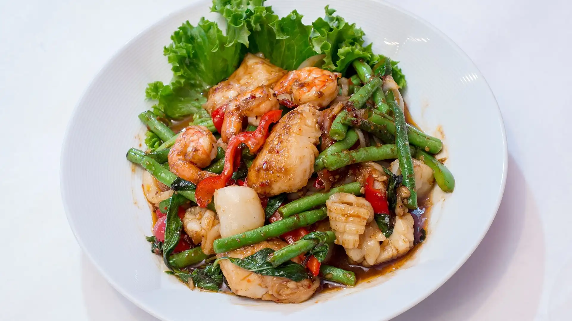 Order Pad Ped Seafood food online from Shana Thai Restaurant store, Mountain View on bringmethat.com