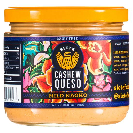 Order Siete Mild Nacho Cashew Dairy Free Queso 10.8oz food online from Everyday Needs by Gopuff store, Escondido on bringmethat.com