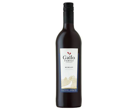 Order Gallo Family Vineyards Merlot, 750mL red wine (13.0% ABV) food online from Signal Liquor store, Signal Hill on bringmethat.com