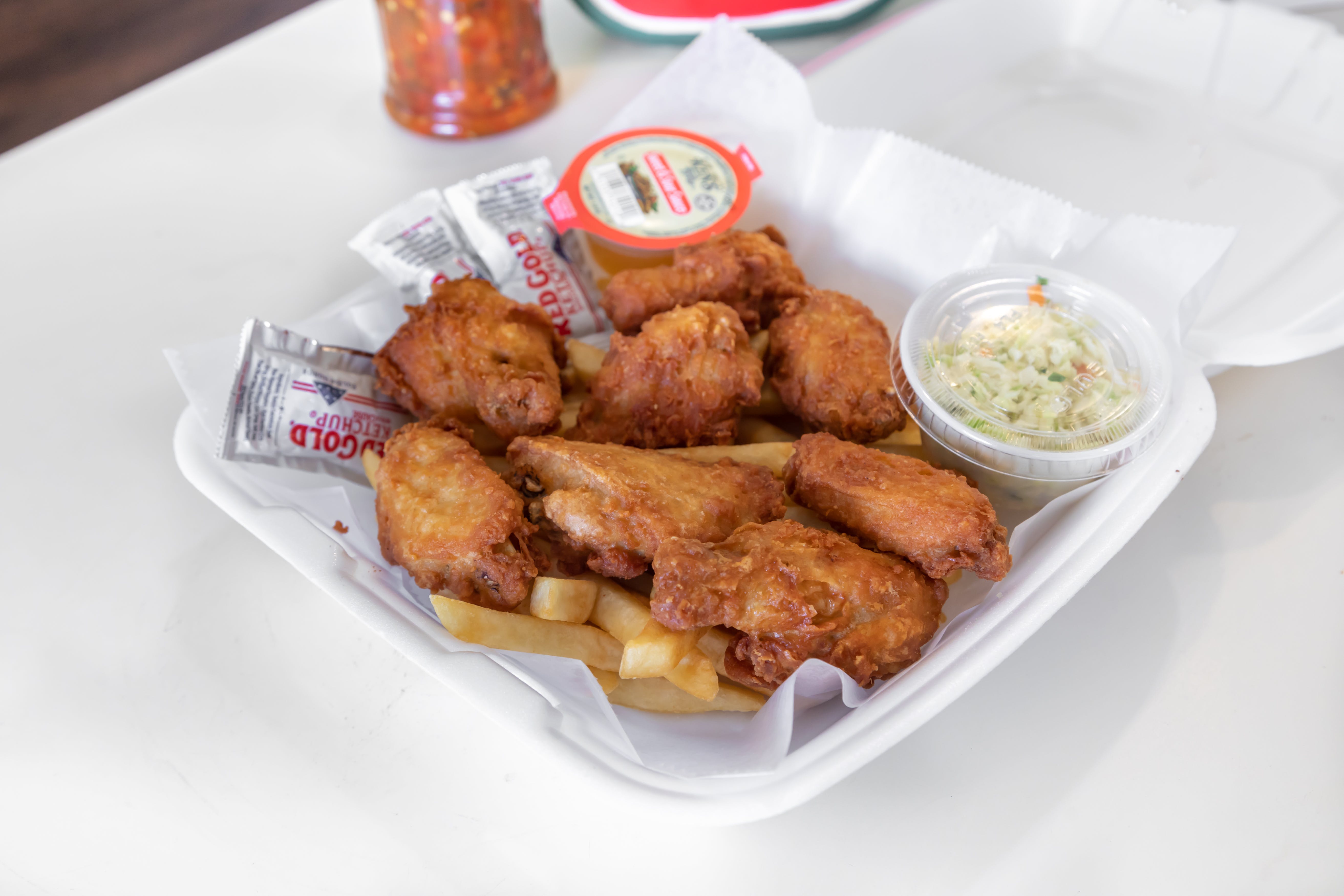 Order Chicken Wings Dinner - 8 Pieces food online from West Broadway Pizza & Seafood store, Gardner on bringmethat.com