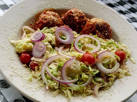 Order Italian Meatball Salad food online from Jj Twig Pizza & Pub store, St. Louis on bringmethat.com