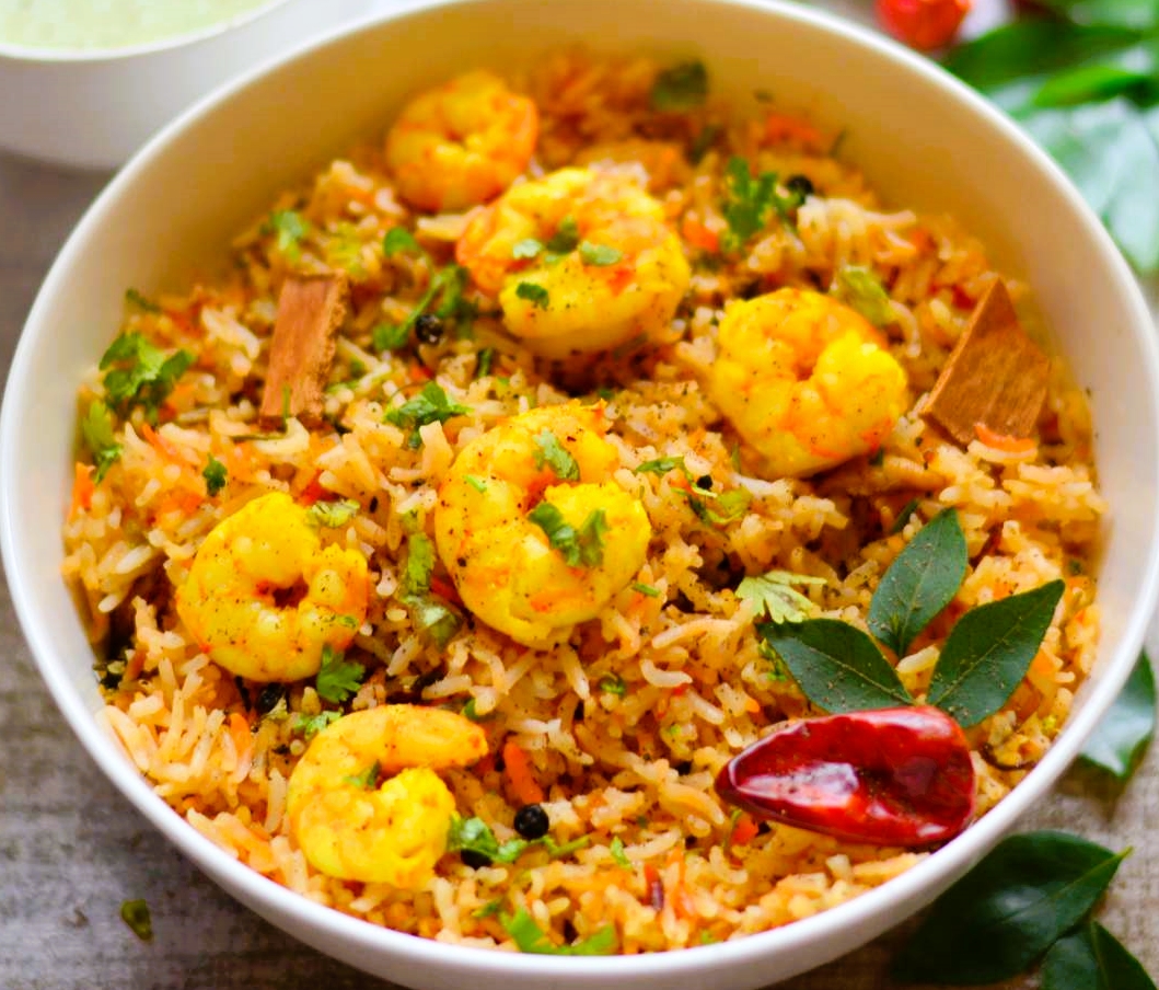 Order Shrimp Fried Rice food online from Gourmet India store, Houston on bringmethat.com