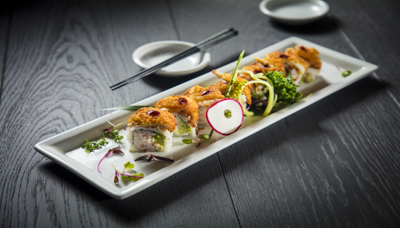 Order R42. Calamari Katsu Roll food online from Starfish Sushi - Downey store, Downey on bringmethat.com