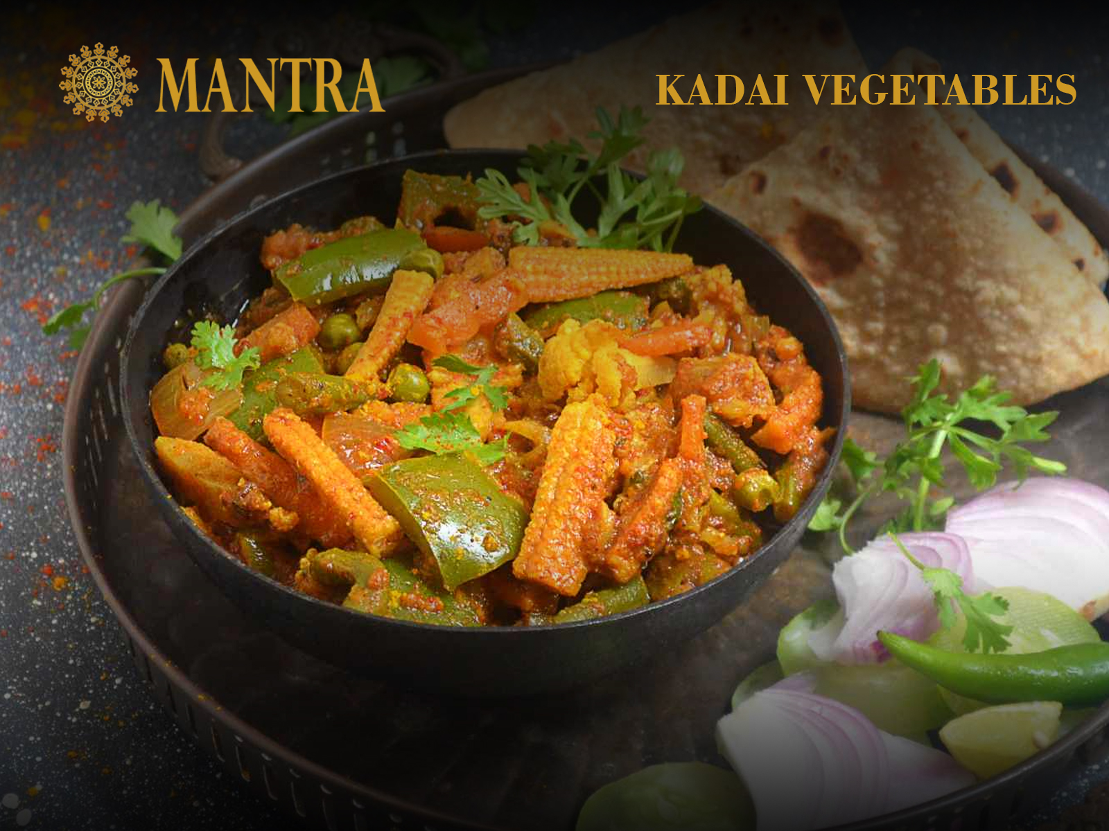 Order Kadai Vegetables food online from Mantra restaurant store, Jersey City on bringmethat.com