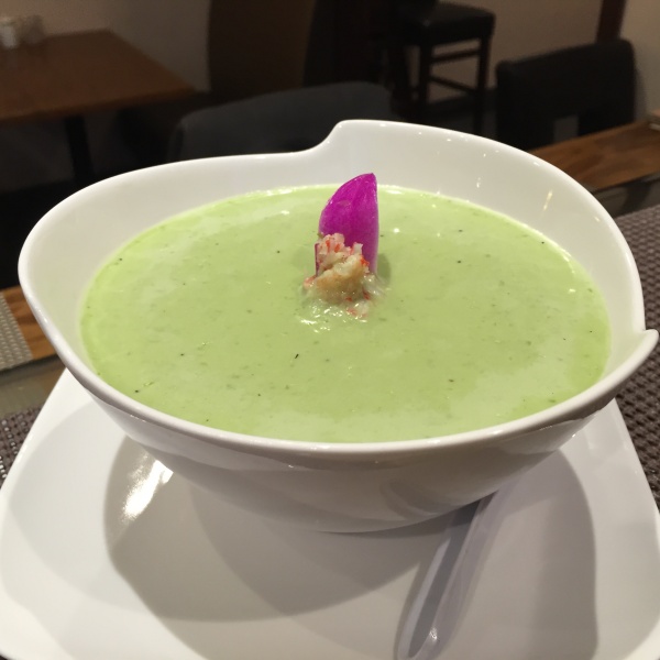 Order 4. Green Creamy Soup food online from Izu Sushi Asian fusion store, Lansdale on bringmethat.com