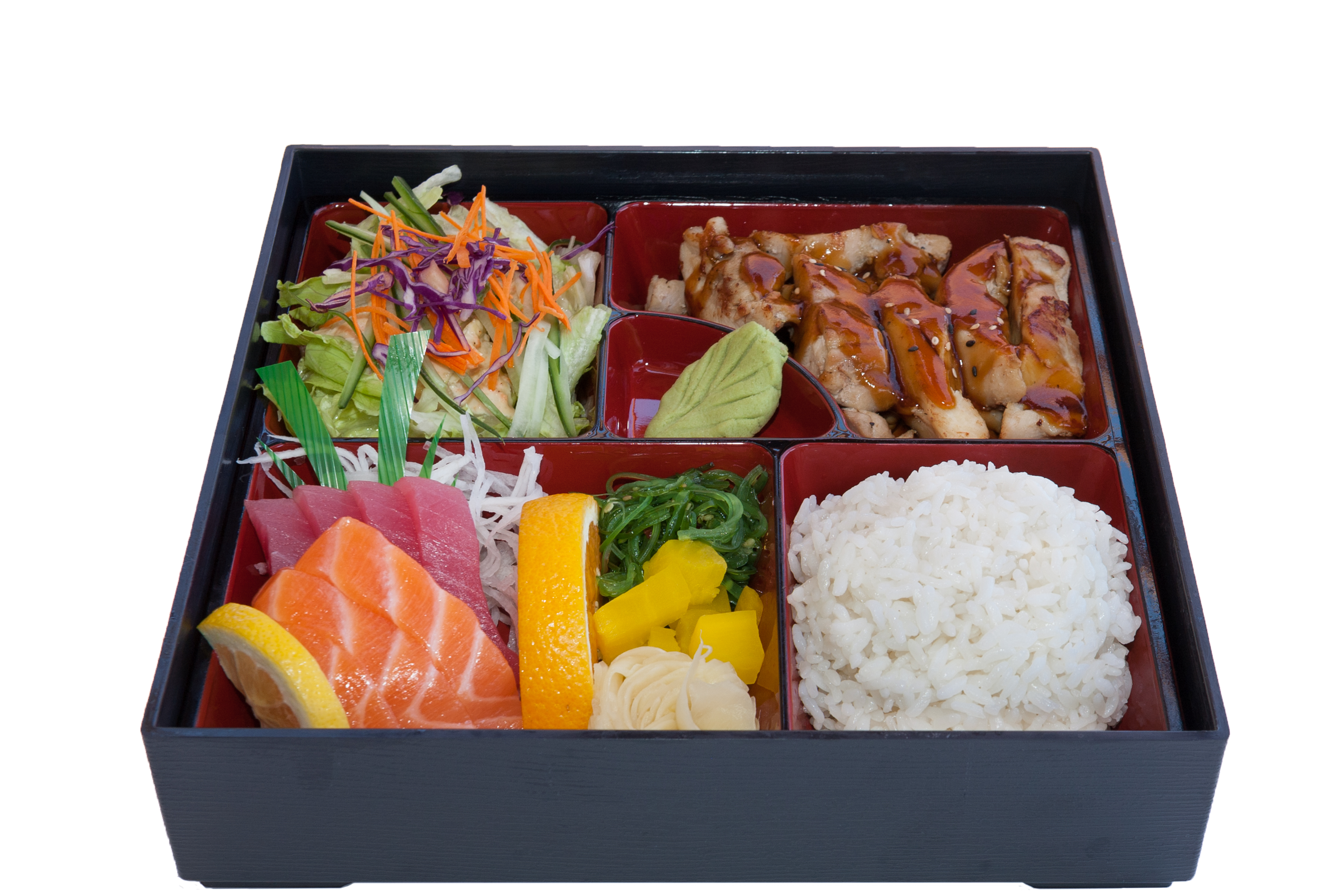 Order Sashimi with Chicken Teriyaki Combo food online from Yo Sushi store, Alameda on bringmethat.com