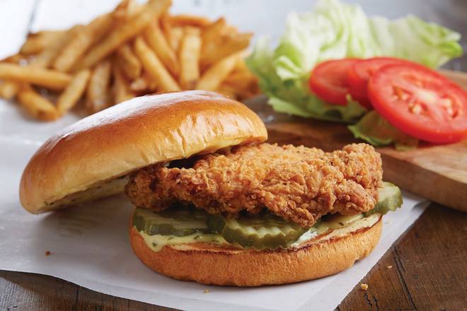 Order BJ's Classic Crispy Chicken Sandwich food online from Bj Restaurant & Brewhouse store, Downey on bringmethat.com