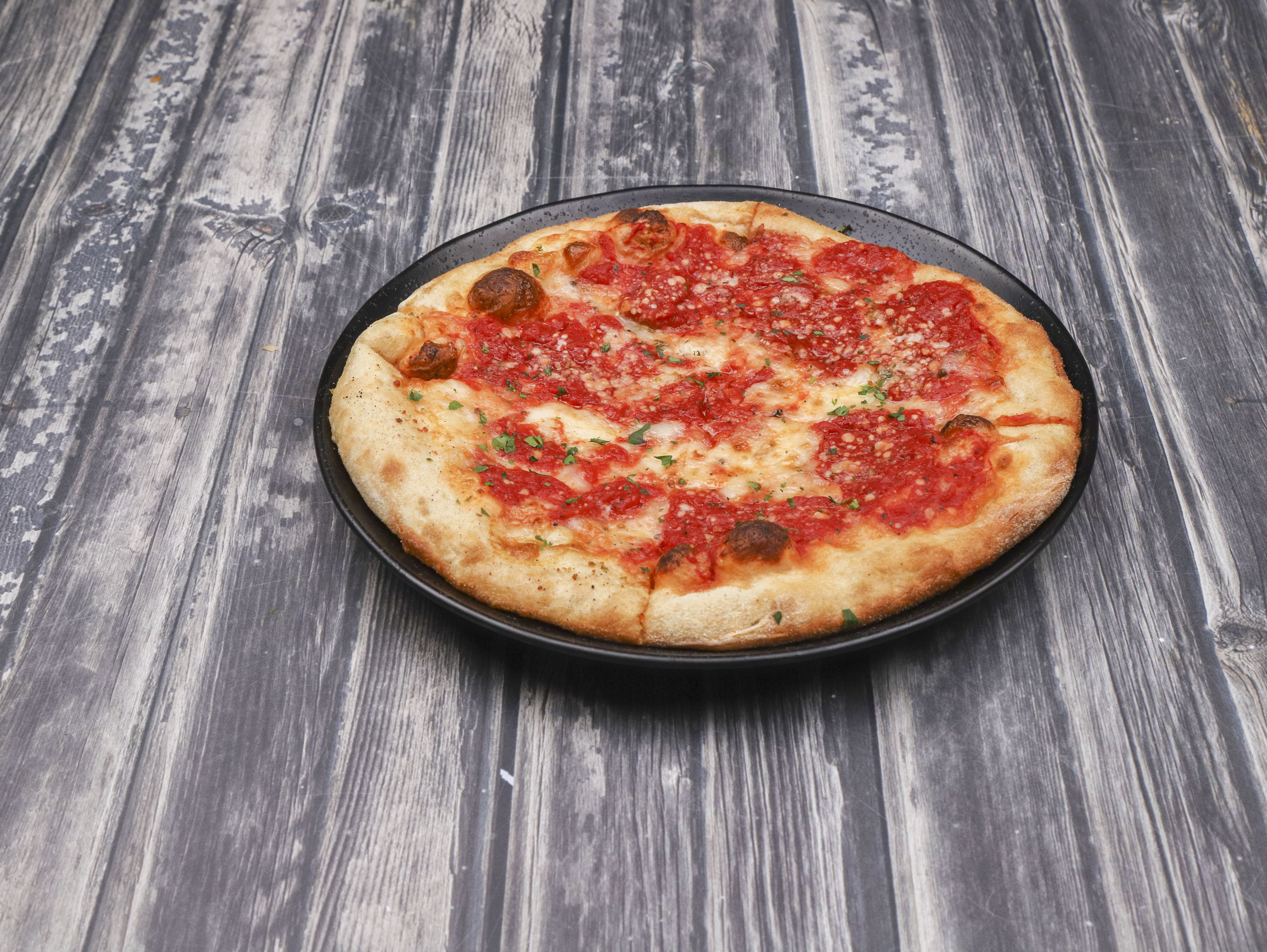 Order Tomato Pie with Mozzarella food online from Dolce carini pizza store, Philadelphia on bringmethat.com