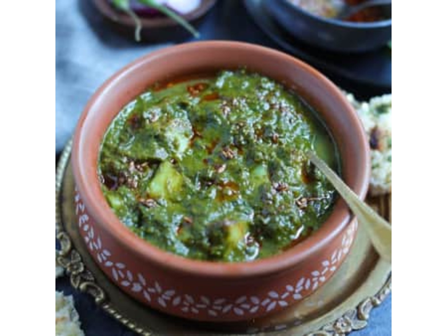 Order aloo saag(spinach) food online from Cafe India store, Franklin on bringmethat.com
