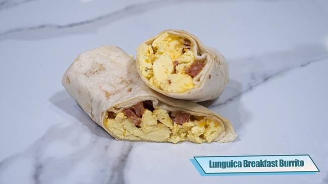 Order Linguica Sausage, Egg & Cheddar Cheese food online from Penelope's Coffee and Tea store, Foster City on bringmethat.com