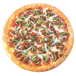Order Deluxe Pizza (Small)  food online from Georgio's Oven Fresh Pizza store, Maple Heights on bringmethat.com