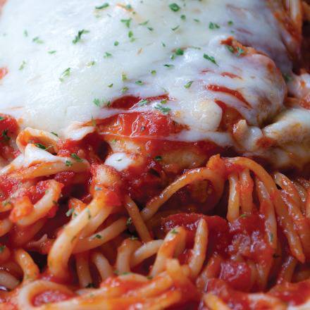 Order Chicken Parmigiana food online from Rosati's Pizza - N. 116th St. store, Scottsdale on bringmethat.com