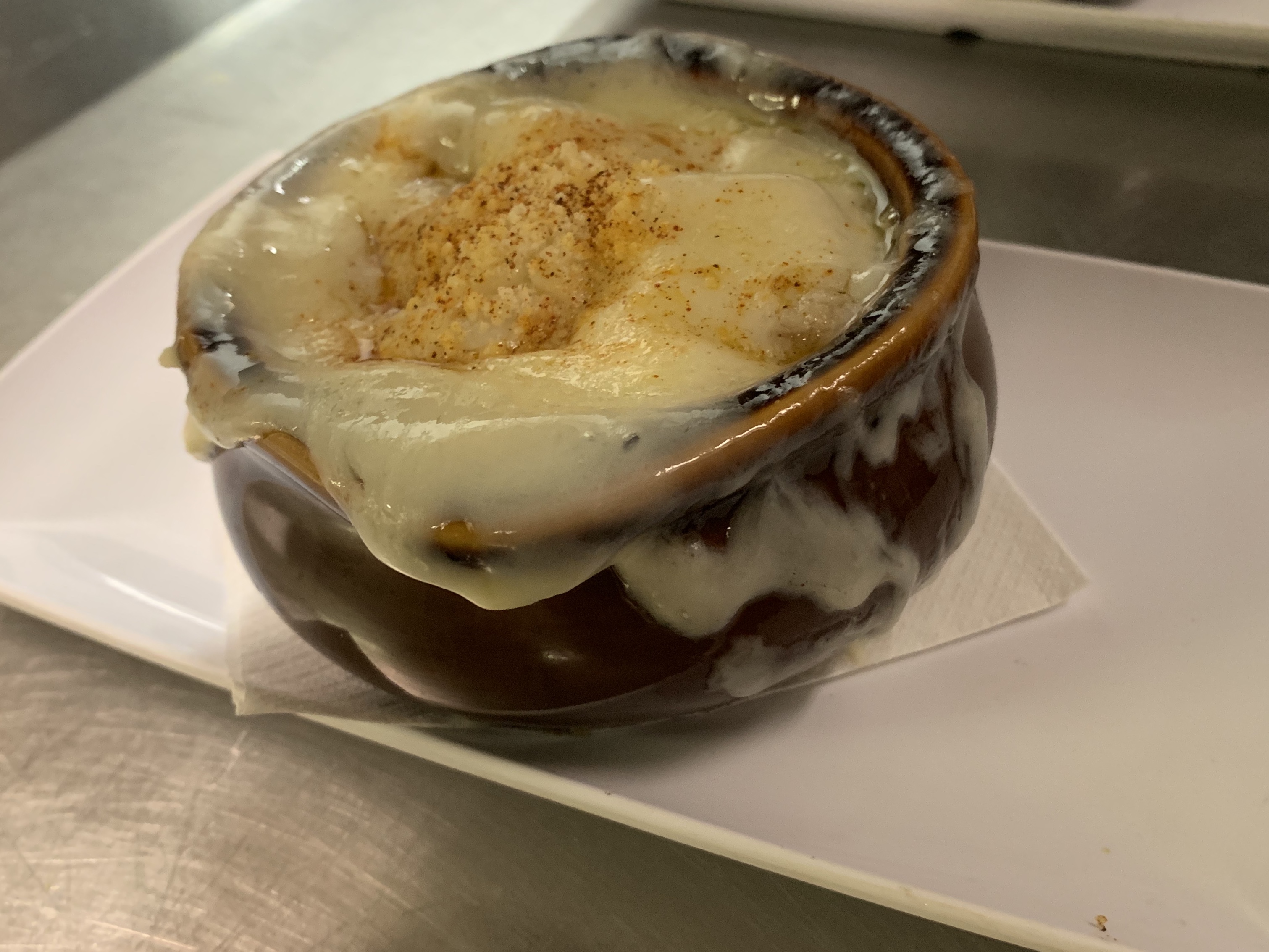 Order Baked French Onion Soup food online from Simple Palate store, Warren on bringmethat.com