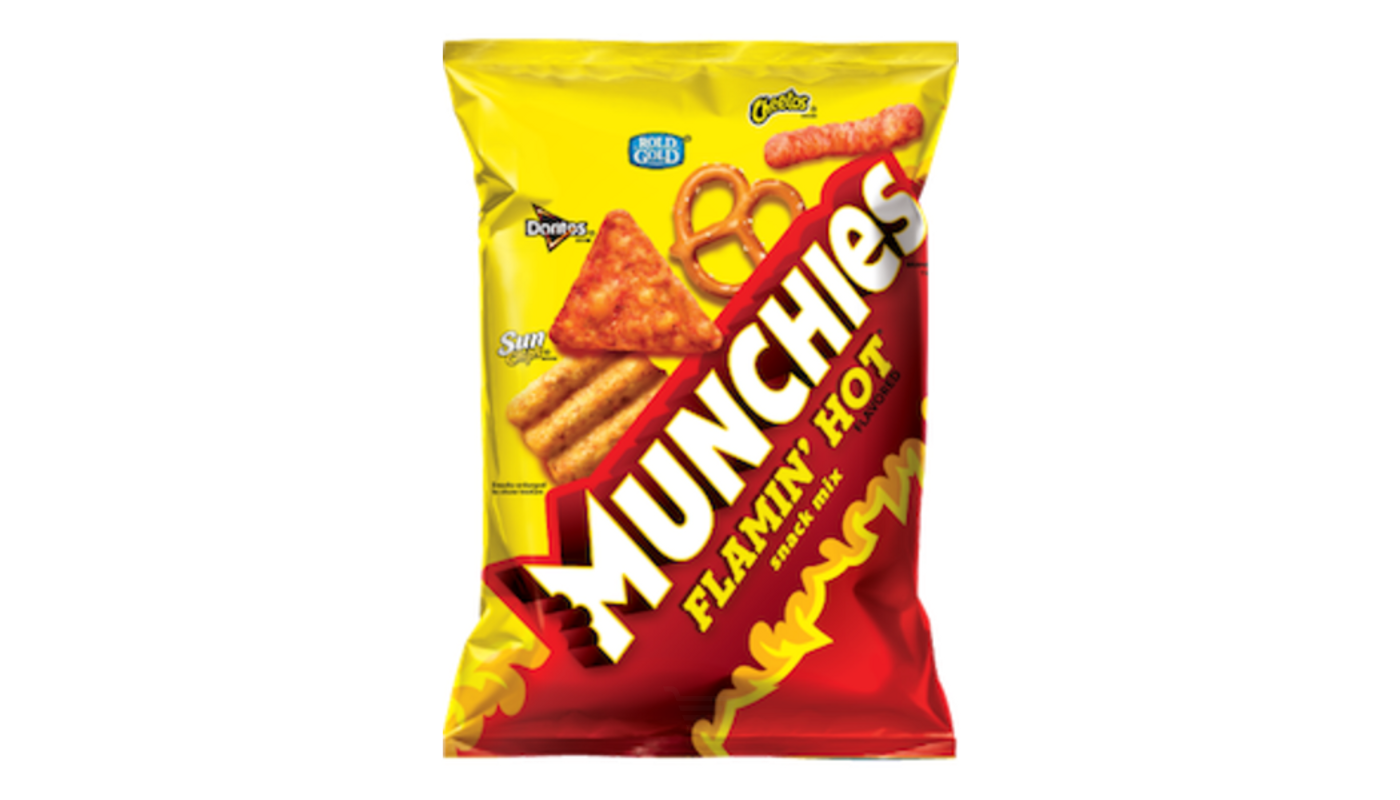 Order Munchies Snack Mix Flamin' Hot 3oz food online from Village Liquor store, Lancaster on bringmethat.com
