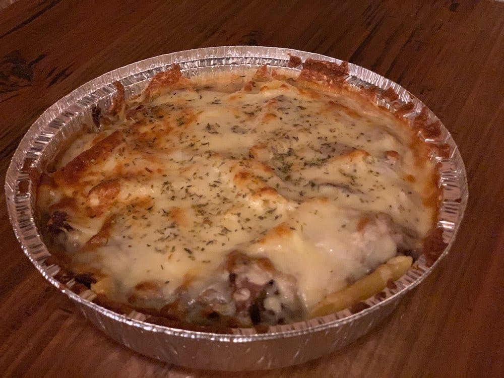 Order Baked Mostaccioli with Meatballs - Small food online from Ruma's Deli store, Imperial on bringmethat.com