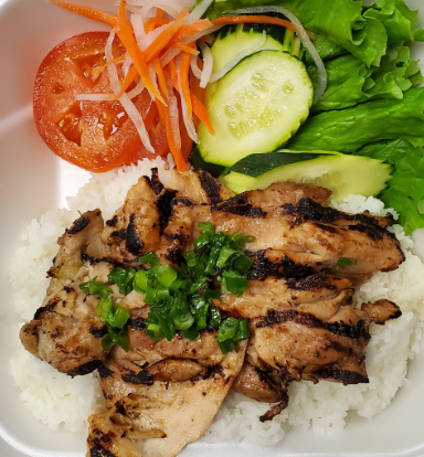 Order Steamed Rice with Charbroiled Chicken food online from Noodle Show store, Las Vegas on bringmethat.com