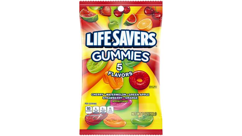 Order Life Savers 5 Flavors Gummies Candy Bag food online from Anderson Convenience Markets #140 store, Omaha on bringmethat.com