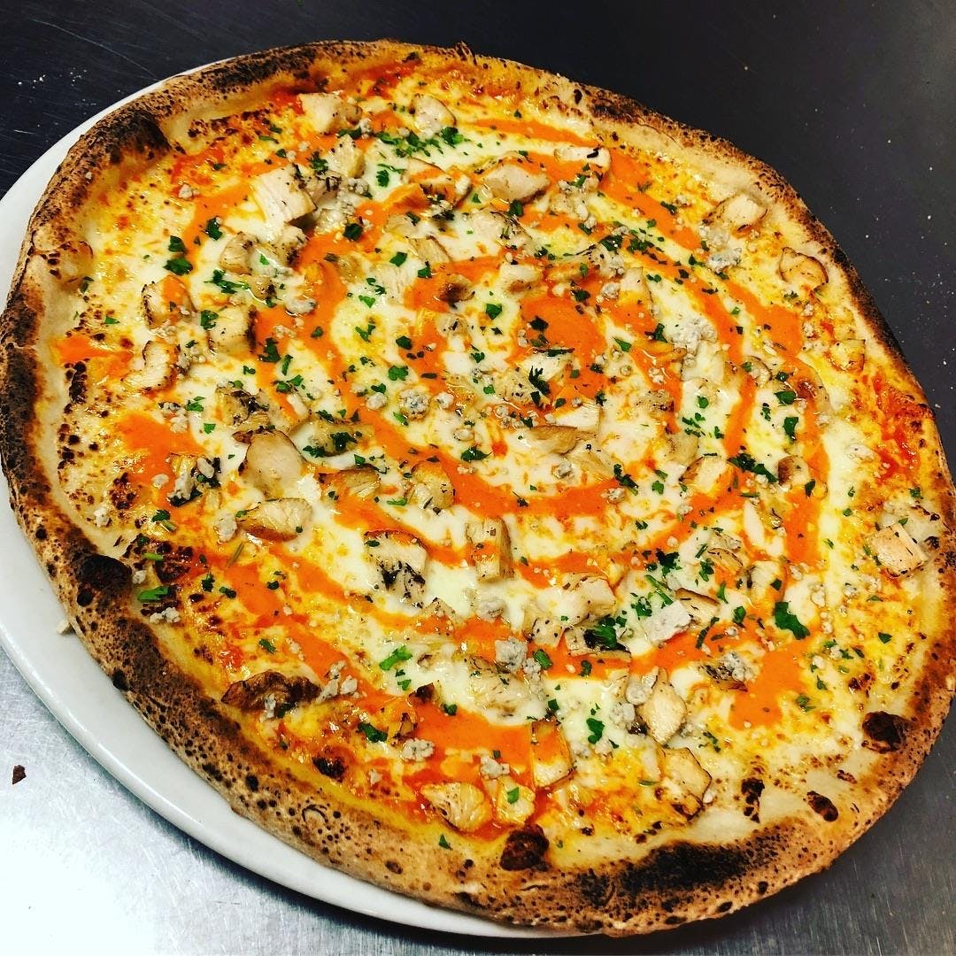 Order Buffalo Chicken Pizza - 14" food online from Alfredo Pizza store, Bally on bringmethat.com