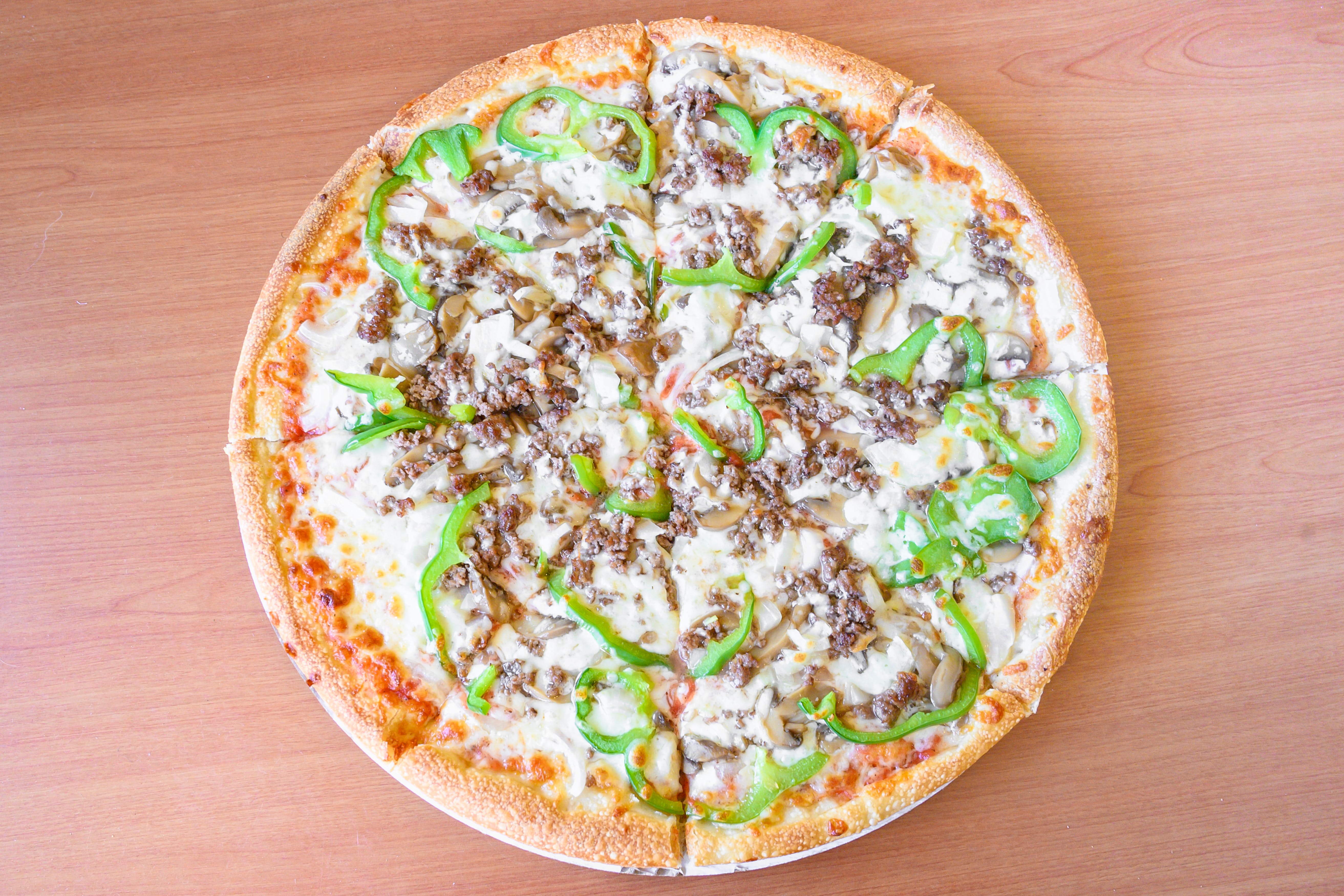 Order Steve's Specialty Pizza - Small 10" food online from Steve Famous Roast Beef & More store, Haverhill on bringmethat.com