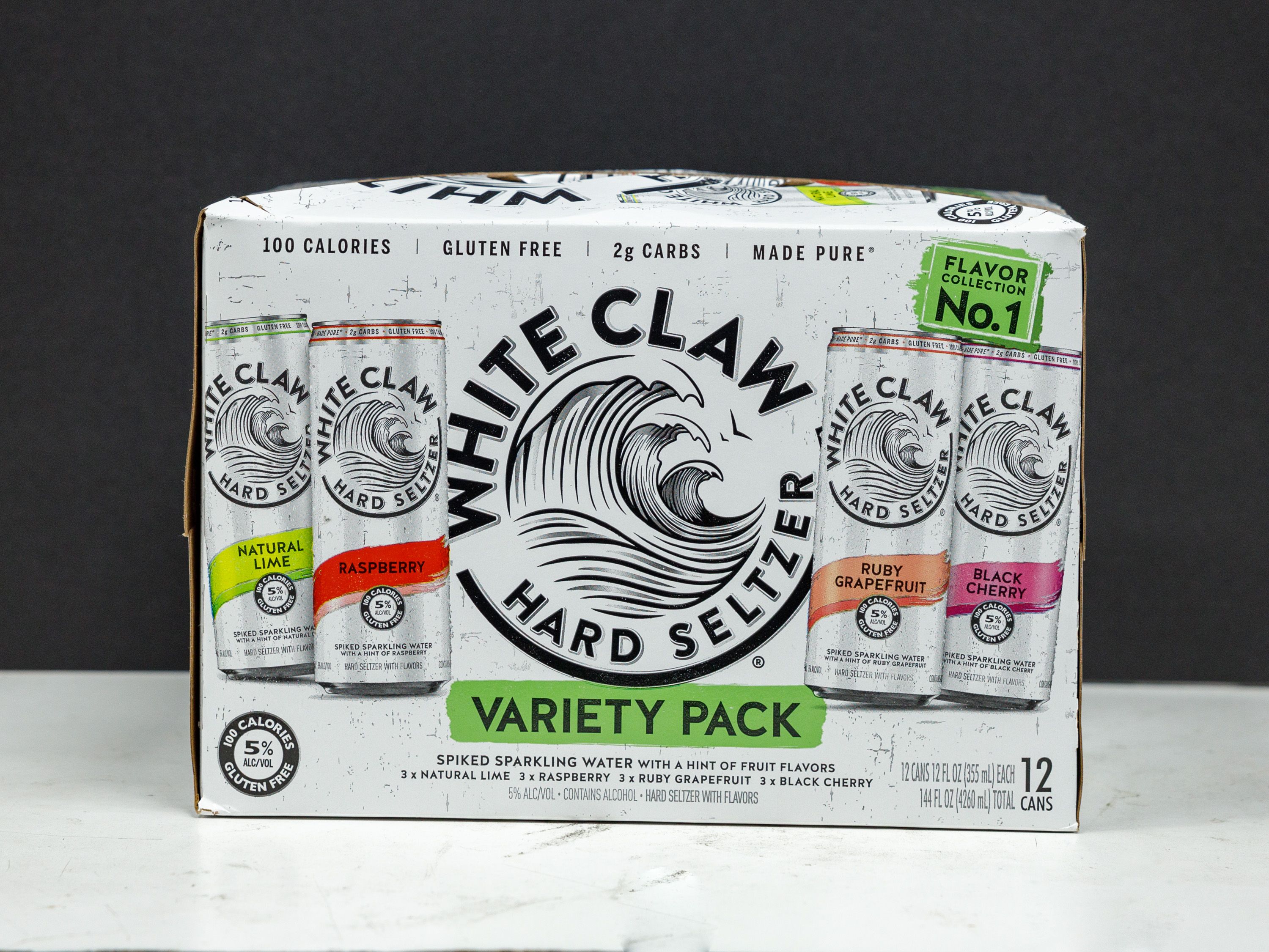 Order 12 Pack of 12 oz. of Canned White Claw Variety Pack Hard Seltzer food online from Liquor Deli store, La Puente on bringmethat.com