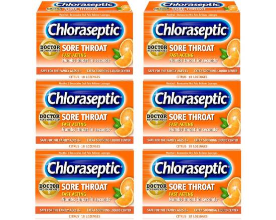 Order Chloraseptic - Sore Throat - Citrus - 18 Lozenges food online from East Cooper Family Pharmacy store, Mt Pleasant on bringmethat.com