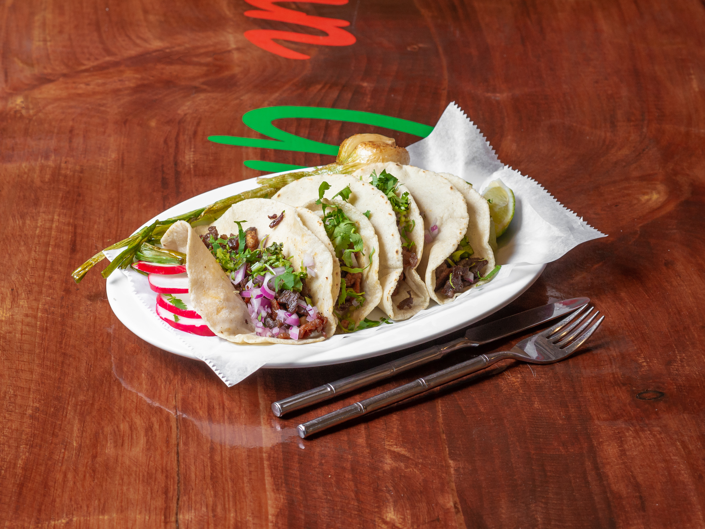 Order Tacos al Pastor  food online from Tacos Mexican Grill store, Irvington on bringmethat.com