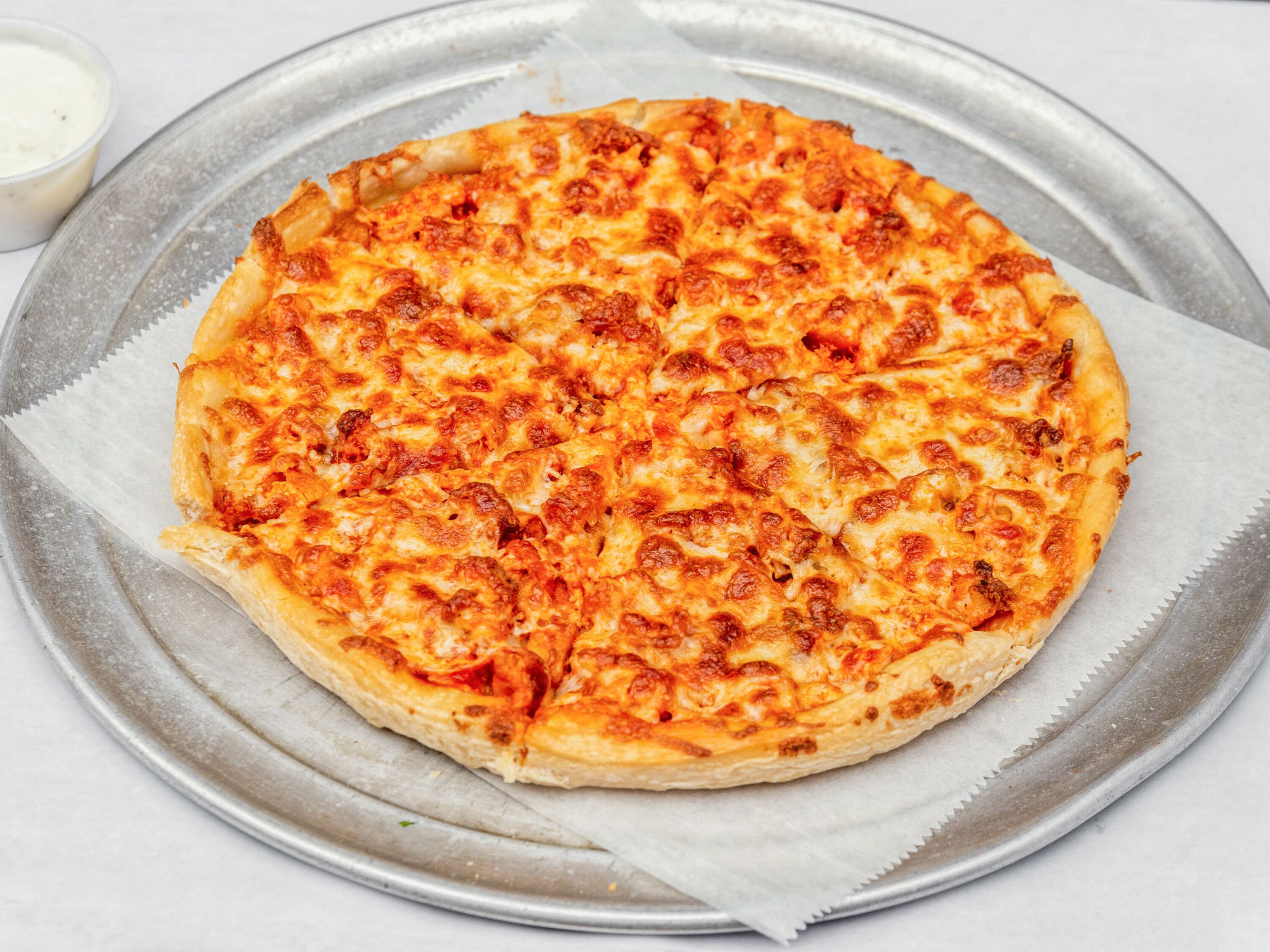 Order Buffalo Chicken Pizza food online from Arboretum Pizza Grill store, Roslindale on bringmethat.com