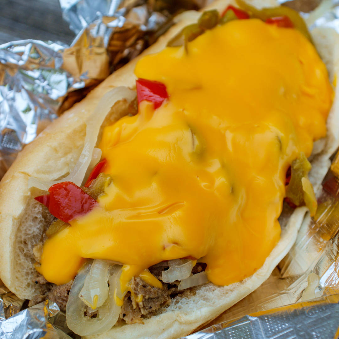 Order Cali Cheese Steak Melt food online from Chaparritos Grill store, Palm Desert on bringmethat.com