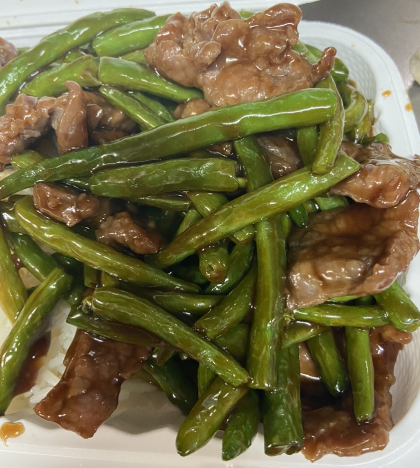 Order C23. Beef with String Beans Combination Platter food online from New Jin Xin store, Brooklyn on bringmethat.com