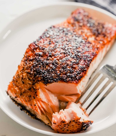 Order Pan Seared Salmon food online from Burnt Offerings store, Las Vegas on bringmethat.com
