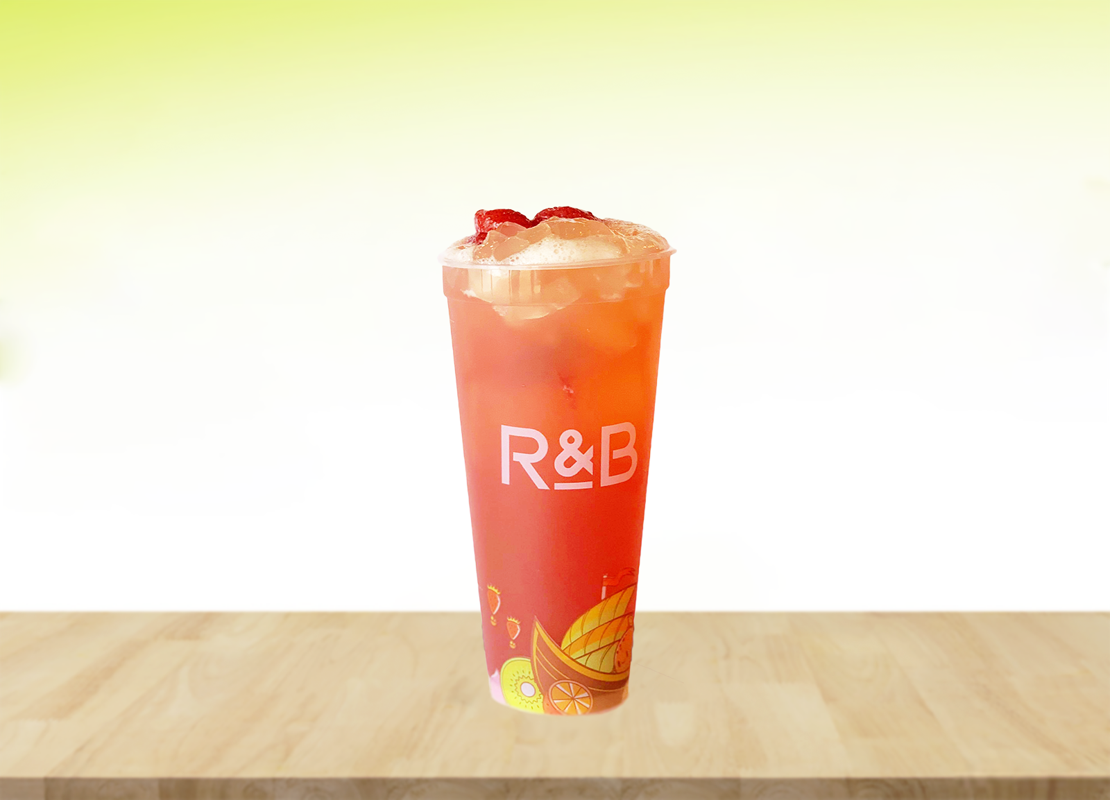 Order Strawberry Green Tea with Aloe Vera food online from R&B Tea store, Gardena on bringmethat.com