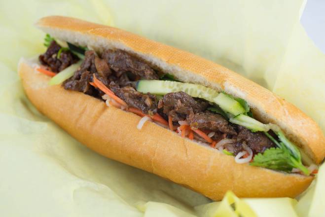Order 82. Grilled Beef Sandwich food online from Pho Whittier store, Whittier on bringmethat.com