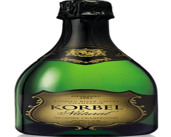 Order Korbel Natural California Champagne 750 ml 12.5% food online from Starway Liquor store, Bell Gardens on bringmethat.com