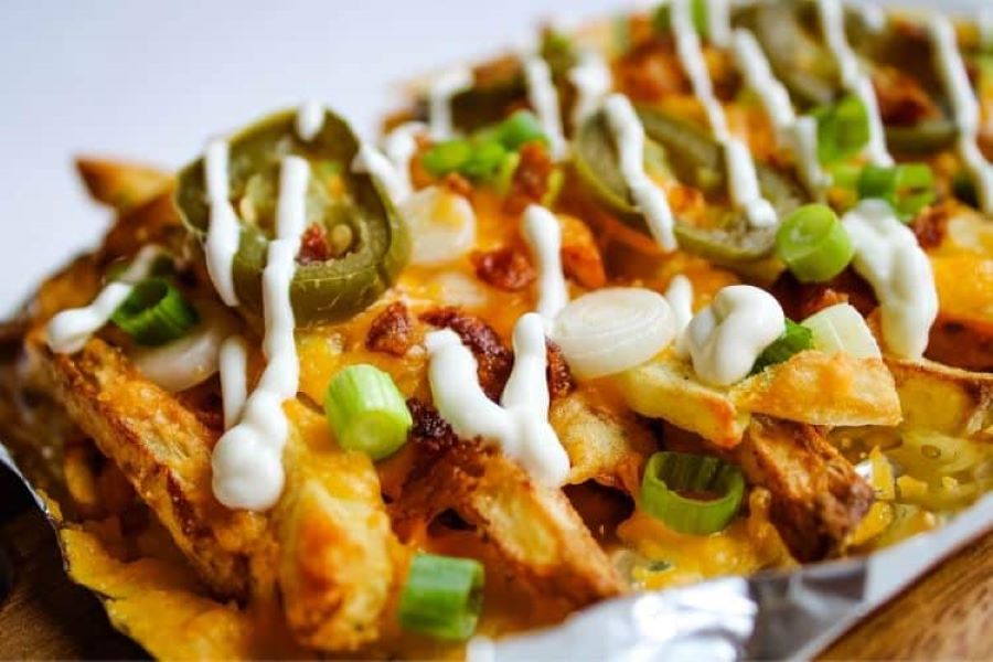 Order Spicy Loaded Fries food online from Bill's Pizza store, Milford on bringmethat.com
