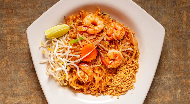 Order E27. Pad Thai  Dinner food online from Soybean Asian Grille store, Wilmington on bringmethat.com