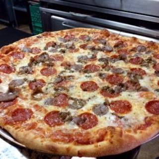 Order V's 3 Meat Pizza food online from Brooklyn V's Pizza store, Chandler on bringmethat.com