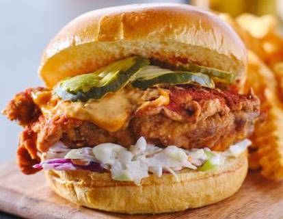 Order Spicy Chicken Sandwich food online from Top Notch Sandwiches store, Dallas on bringmethat.com