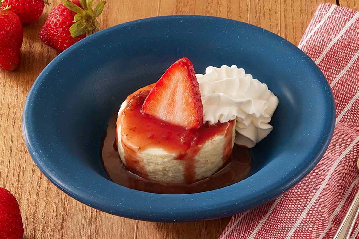 Order Mini Strawberry Cheesecake food online from Cracker Barrel Old Country Store store, Adairsville on bringmethat.com