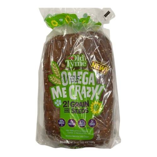 Order Old Tyme · Omega Me Crazy 21 Grain & Seeds Bread (24 oz) food online from Safeway store, Rehoboth Beach on bringmethat.com