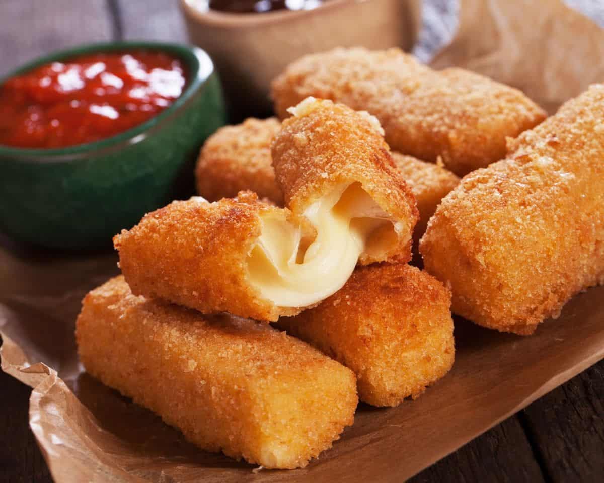 Order Mozzarella Sticks - 3 Pieces food online from Bites Cafe store, Spring Valley on bringmethat.com