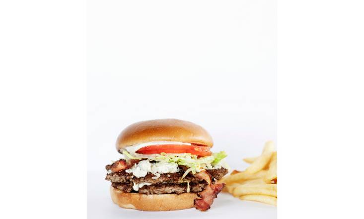 Order Double Black and Bleu Burger food online from My Burger store, Richfield on bringmethat.com