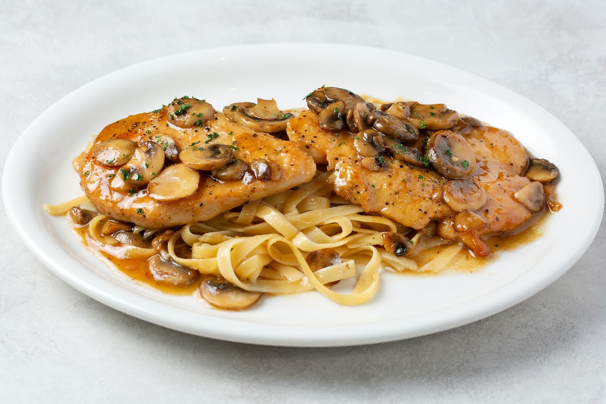 Order CHICKEN MARSALA food online from Johnny Carino's Country Italian store, Houston on bringmethat.com