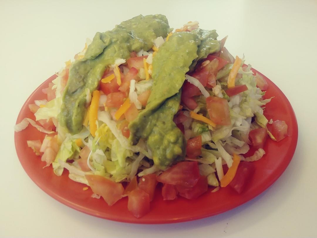 Order Salad with Guacamole food online from Burrito Factory store, Sunland on bringmethat.com