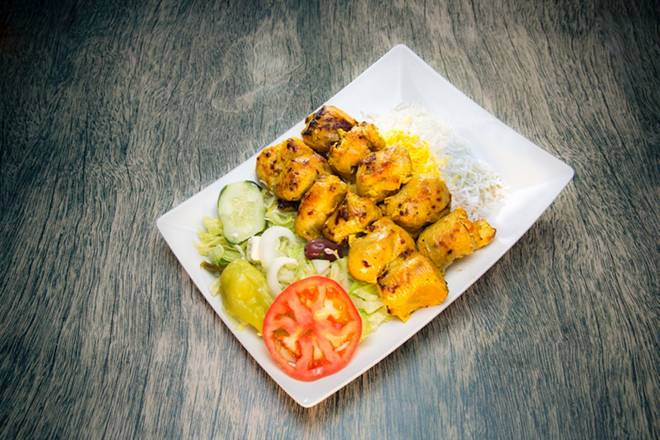 Order Double Joojeh (Chunks of Chicken Breast) Kabob food online from Moby Dick House of Kabob store, Washington on bringmethat.com