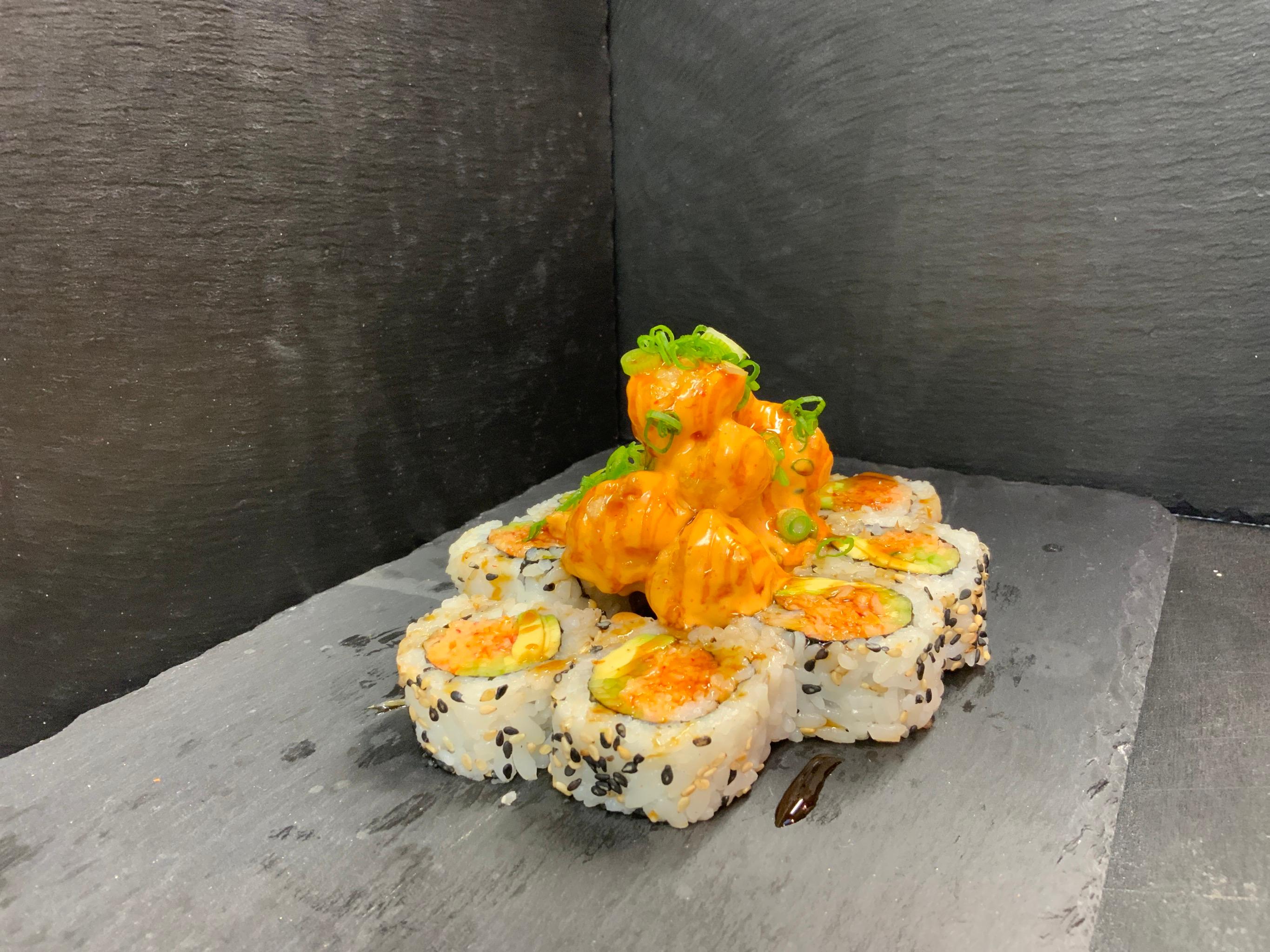 Order shrimp volcano roll food online from Fugu Sushi store, San Antonio on bringmethat.com