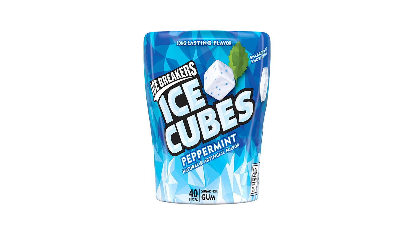 Order Icebreakers Ice Cubes in Peppermint (40 count) food online from Neomunch store, Warren on bringmethat.com